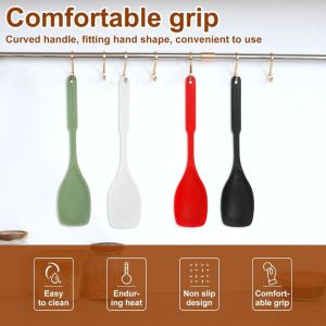 2 in 1 Multifunctional Food Grade Silicone Spatula Heat Resistant Silicone Spatula Silicone Spoon 2 in 1 Kitchen Utensils