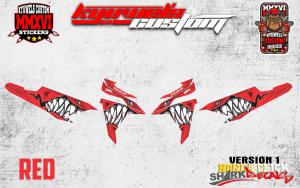 HONDA CLICK V1 SHARK FRONT BACK DECALS