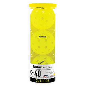 Franklin Sports X-40 Outdoor Pickleball 3s in Can Official Size and Weight Tournament Approved USA Pickleball Approved