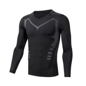 เสื้อกีฬาบาสเก็ตบอล แขนยาว ระบายอากาศ ดูดซับเหงื่อ ความยืดหยุ่นสูง สำหรับผู้ชาย ใส่ออกกําลังกาย วิ่ง