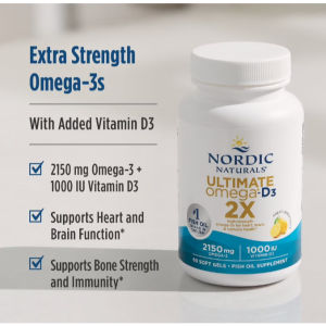 60 viên Viên Uống Bổ Sung Ultimate Omega 2X D3 2150mg Nordic - - Tăng cường sức khỏe tim mạch và điều hòa huyết áp. - Cải thiện tập trung trí nhớ hỗ trợ giảm stress lo âu. - Giúp mắt sáng ngủ ngon giảm khô da và viêm khớp nhẹ.