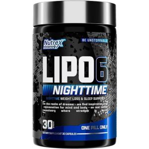 Hỗ Trợ Đốt Chất Béo Giảm Cân Trong Giấc Ngủ Nutrex Lipo 6 Nighttime 30 Viên Cải Thiện Giấc Ngủ - Sản phẩm giúp giảm mức cortisol (hormone căng thẳng) giúp cải thiện tâm trạng để bạn có nhiều năng lượng hơn trong suốt cả ngày.