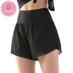 OzalCtree YOGA SHORTS Women Summer Fitness Quick Dry Running Joggers  Pockets Breathable High Waist Loose Leisure GYM Casual Shorts