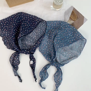 Thời trang Polyester Khăn trùm đầu mô hình hoa tinh tế headwrap đa năng Bandana khăn theo Mùa mặc Mũ sắt