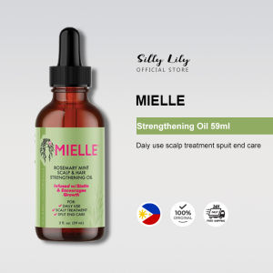 Mielle Hair Oil with Rosemary & Mint Nourishes Strengthens Hair Oil For Dry Damaged Hair Lightweight Non-Greasy 59ml