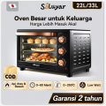 Saluyar KX3001 Oven Listrik Low Watt 33L/22L kualitas yang baik Pemanggang Kue Kontrol suhu independen. 