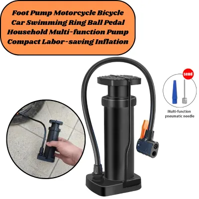 Pompa Injak Portable Ban Angin Sepeda Motor Mobil Pipa High Pressure Pentil Schrader
