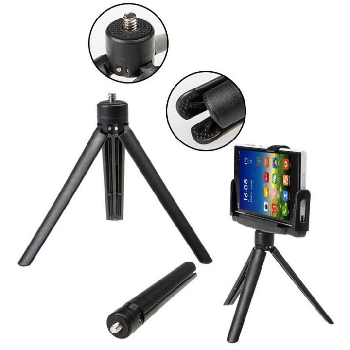Universal Mini Tripod Stand Socket 1/4 Screw Tripod Hp Murah Tripod  Smartphone Tripod Kamera Aksi GoPro Xiaomi Yi Tongsis Monopod Smartphone  Tripod