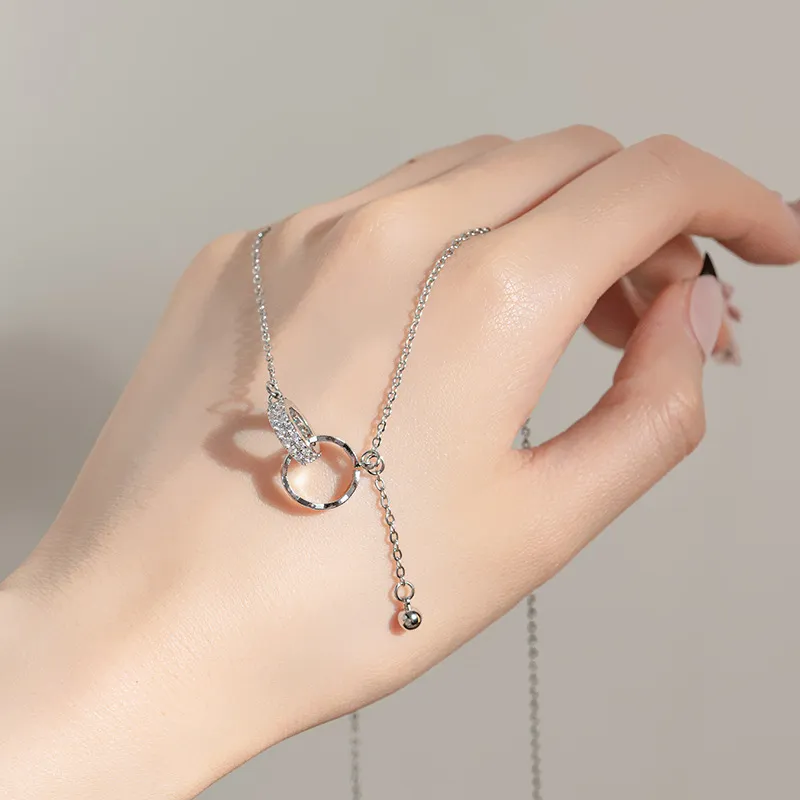 Dây chuyền bạc nữ JKD mẫu Nhẫn Đôi Fall In Love chất liệu bạc 925