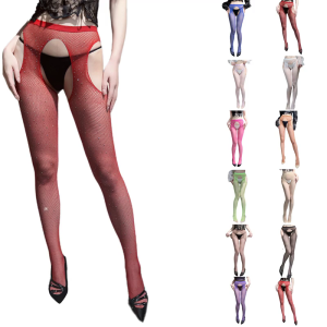 Phụ nữ Fishnet cao tới đùi vớ Đai nịt Bít Tất vớ thạch quần tất kiểu có dây treo giữ vớ