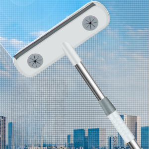 แปรงทําความสะอาดหน้าต่างแบบยืดไสลด์ แปรงหน้าจอหน้าต่าง สะดวกและไร้ปัญหา ทนทาน การใช้งานแบบเปียกและแห้ง บ้าน