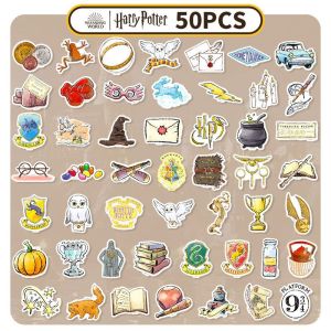 Harry Potter Retro Gold Stamping Stickers Character Hermione Dumbledore Malfoy Ron Surrounding Cane Stickers