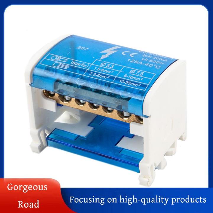 [Gorgeous] Hot Sale กล่องกระจายพลังงานแบบแยกส่วนบล็อกเชื่อมต่อเทอร์มินัลบล็อกราง DIN WKH207