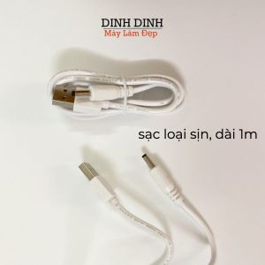 Dây sạc máy rửa mặt loại sịn dày dài 1 mét đầu tròn 3.5mm dùng cho hầu hết máy rửa mặt chân tròn