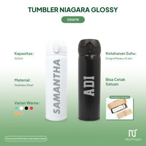 Custom Tumbler Niagara Grafir Cetak Nama Tulisan LogoSouvenir promosi Murah