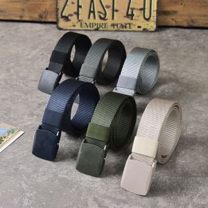 เข็มขัดผู้ชาย เข็มขัดไนล่อน เข็มขัดยุทธ เข็มขัดผ้า เข็มขัดแฟชั่น หัวพลาสติก ขนาด 3.8 cm ยาว 125 cm ไม่ต้องเจาะรู
