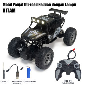 Jojotoy Mainan Mobil Remote Control Off Road Alloy Climbing Car RC Rock Crawler 2WD Powerful 2.4Ghz dengan Lampu
