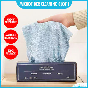 [SG Ready Stock] Microfiber Cleaning Cloth*20pcs (22cm x 22cm)*Reusable Cleaning Cloth