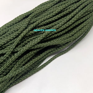 Tali Kepang 6 mm Warna Hijau Army Tua Untuk Material Tali Tas Serut Paperbag Hoodie Dll Harga Per 10 Meter