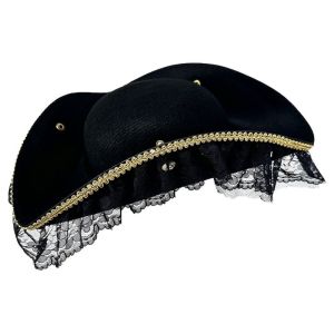 BEAUTYLADIES Jack Hat Cosplay Pirate Hat Solid Color Stage Performance Adult Tricorn Hat Funny Party Hat Western Cowboy Hat Men