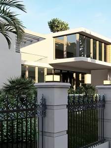 SXH  Solar Stake Light Simple Modern Fence LED Courtyard Lamp for Home Use Outdoor Waterproof Villa Lamp for Gate Pillar