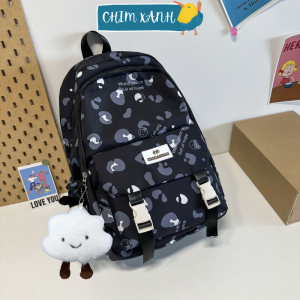 Cặp đi học nữ cặp thời trang nữ họa tiết vẽ tay xinh xắn cute phong cách hàn quốc ulzzang nhiều ngăn chống thấm nước CX51