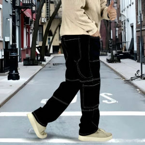 [NEW ARRIVAL] TRENDY OUTFIT BAGGY JEANS | Straight Cut Fit | Acid Washed Cargo Baggy Jeans For Men