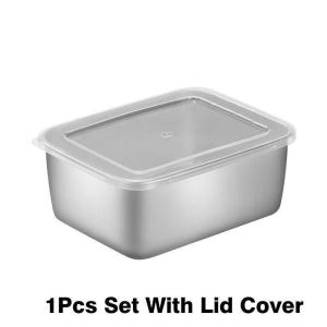 【LOCAL STOCK-Deliver in 2-3 days】Stainless Steel Box Air Tight Food Container Box Storage Seasoning Leak-Proof Sealed-Lid Stackable Lunch Box