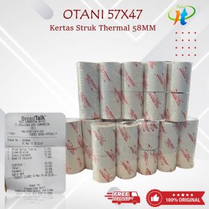 10 Roll Kertas Struk Thermal Paper Otani 57x47 58x48 57x48 58x47 Struk Paper Roll Printer Bluetooth