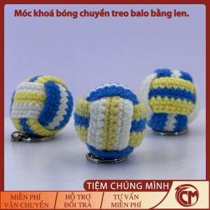 Móc khóa bóng chuyền đan len handmade.