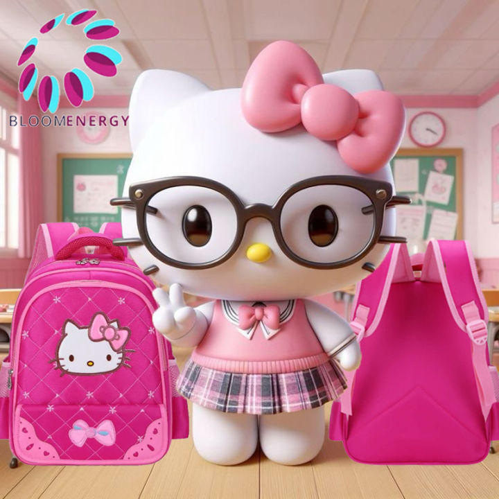 hello kitty backpack philippines Bloom Energy #906 Fashionable Cute Hello Kitty Backpack High-Quality School  Bag for Kids