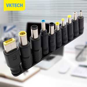 [Vktech] 8/10/34pcs DC Power Adapter Tips 5525 Female To DC Male Multifunctional Power Supply Plug Jack 5.5x2.1mm for Lenovo MSI BenQ Toshiba for Asus for Acer