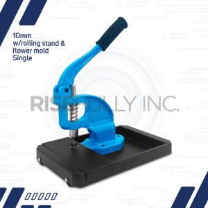 Risefully HP4 Grommet Punch Machine 10mm Flower Mold with Rolling Stand for Single Eyelet 10mm