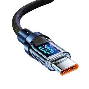 Type C Cable 120W Fast Speed Charging Real Time Current Voltages Display Long Cord Universal Device Support