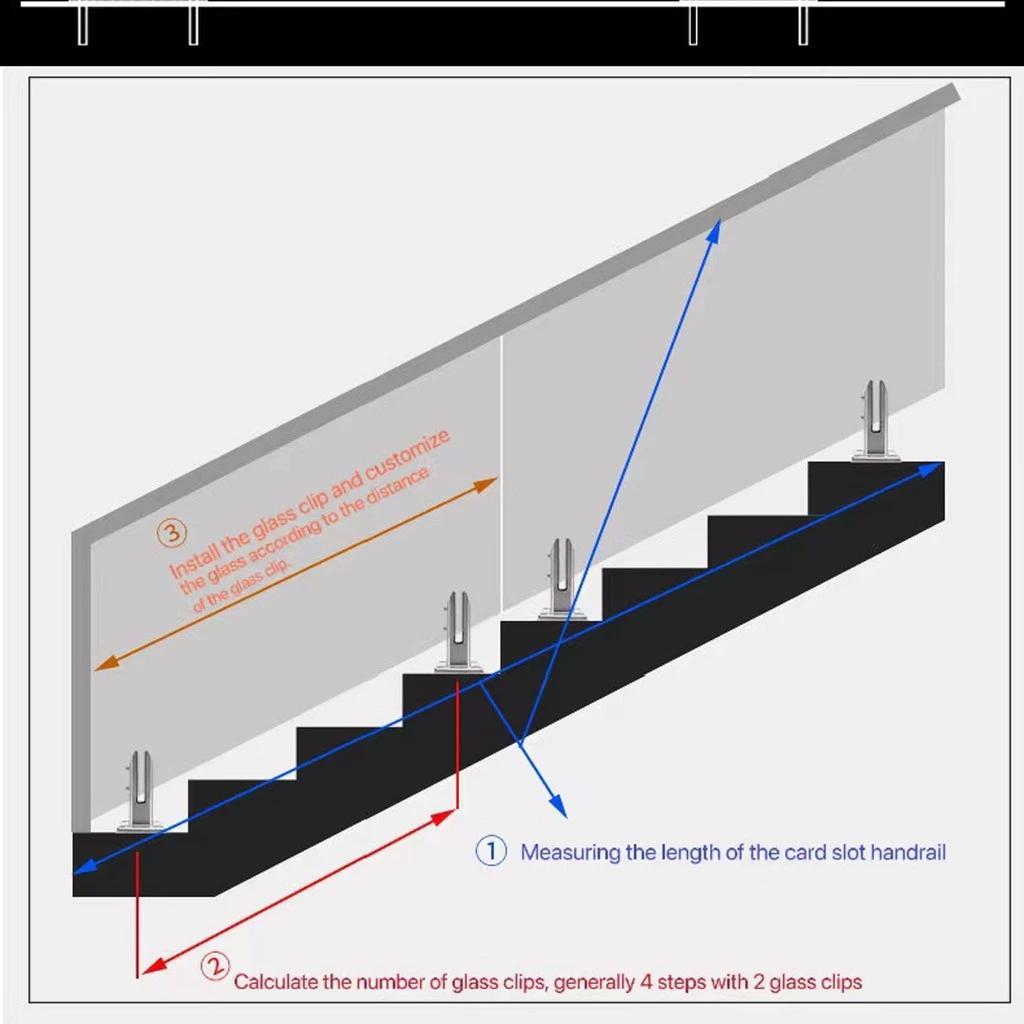 Html Panel Layout Methods 304 Stainless Steel Glass Clamp Heavy Duty Glass Holder Balcony Railing ...