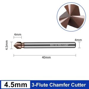 OWNNEW 1Pcs M35 Cobalt Chamfer Countersink Drill Bit 3 Flutes High Speed Steel Chamfering Cutter Durable 90 Degree Deburring Drill Bit for Metalworking CNC Woodworking Machine Tools
