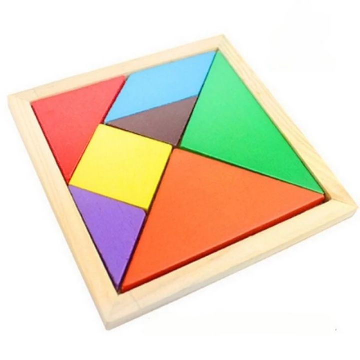 Tangram colorful wooden puzzle | Lazada PH