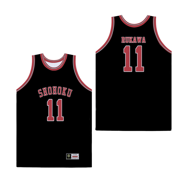 Shohoku SLAM DUNK Số 11 RUKAWA Áo Đấu Lưới Bóng Rổ Phong Cách