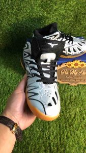 Giày bóng chuyền nam cao cổ Mi màu ghi sáng giá rẻ.chuyên cày sân bê tông.freeship.ảnh+video