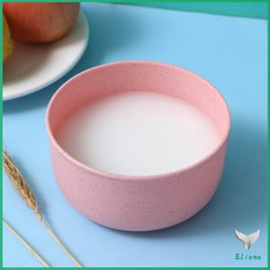ชามข้าวเด็กข้าว สาลีทรงกลม วัสดุธรรมชาติ ปลอดภัยไม่มีสารพิษ สปอตสินค้า Round plastic bowl Eliana