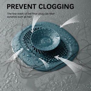 YESPERY ซิลิโคนอ่างล้างจานท่อระบายน้ำกรองระงับกลิ่นกายเสียบจับผมยางห้องอาบน้ำฝักบัวอ่างอาบน้ำชั้นกรองน้ำกันชนอุปกรณ์ห้องน้ำ ศัลยกรรมและสามารถใช้ทันที