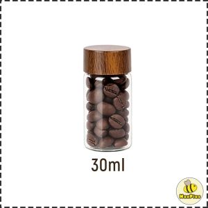 MaxPlus 10/20/30ML Mini Glass Jar Airtight Sealed Lid Glass Container For Spices Nuts Tea Coffee Beans 1Pc