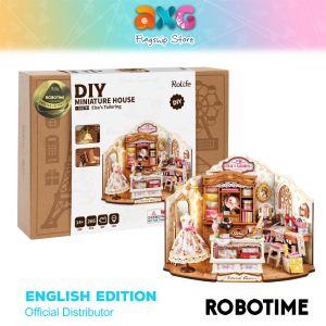 Robotime Rolife Elsas Tailoring DIY Wooden Miniature Dollhouse (DG178) 3D Puzzles Wooden Crafts Kits