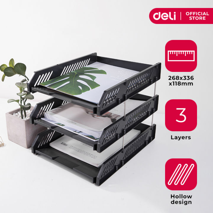 Deli  Three Layer Document Tray 9209 75219209 | Lazada Philippines
