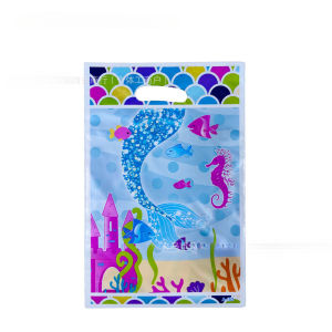 50/100pcs Pink Butterfly Theme Bag With Purple Twist PE Gift Ties For Birthday Plastic Gift Bag Packaging for Gift Party Decorations ﻿