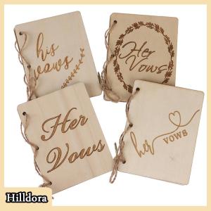 [Hilldora] 2pcs Wedding vow หนังสือแต่งงาน vow Notebook สร้างสรรค์กระดาษ kraft ทนทาน