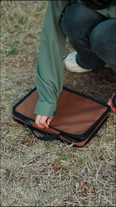 2 in 1 Folding Table Stool Camping Outdoor Practical Small Table Aluminum Alloys Folding Small Chair for Camping Picnics