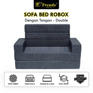 Trendy Sofabed Robox - Kasur Tebal 20cm Sofa Tinggi 40cm Single/Double/Tripple Vacuum Dalam Box