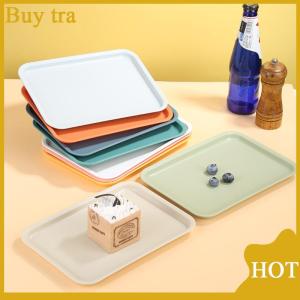 [Buytra] Hình chữ nhật Pallet Nordic nhựa thực phẩm phục vụ khay nhiều màu sắc lưu trữ khay hộ gia đình nhà bếp Trái cây tráng miệng khay