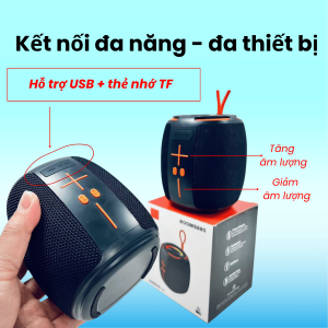 Loa Bluetooth BOOMS885 – Âm Thanh Sống Động Nhỏ Gọn Có Dây Treo Mang Đi Mọi Nơi